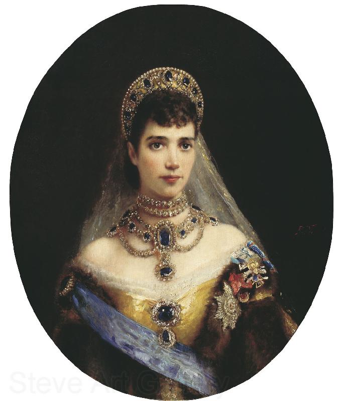 Konstantin Makovsky Portrait of Maria Fyodorovna Norge oil painting art